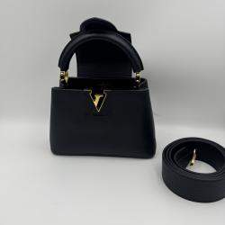 Pre Owned Louis Vuitton Capucines Noir Taurillon Leather Size Mini