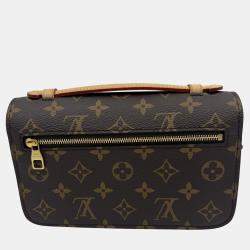 Pre Owned Louis Vuitton Monogram Canvas Pochette Metis East West Bag