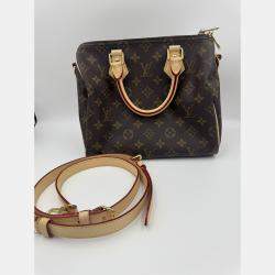 Pre Owned Louis Vuitton Speedy Bandouliere 25 Brown Monogram Canvas Shoulder Bag