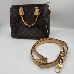 Pre Owned Louis Vuitton Speedy Bandouliere 25 Brown Monogram Canvas Shoulder Bag