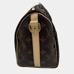 Pre Owned Louis Vuitton Speedy Bandouliere 25 Brown Monogram Canvas Shoulder Bag