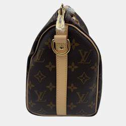 Pre Owned Louis Vuitton Speedy Bandouliere 25 Brown Monogram Canvas Shoulder Bag