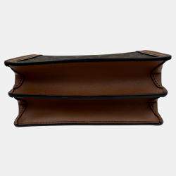 Pre Owned Louis Vuitton Dauphine Mini Shoulder Bag Coated Canvas And Leather Monogram Reverse Brown Beige
