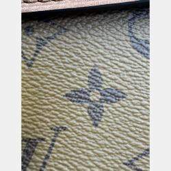 Pre Owned Louis Vuitton Dauphine Mini Shoulder Bag Coated Canvas And Leather Monogram Reverse Brown Beige