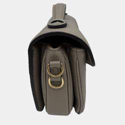 Pre Owned Louis Vuitton Tourterelle Monogram Empreinte Leather Pochette Metis East West Crossbody Bag
