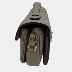 Pre Owned Louis Vuitton Tourterelle Monogram Empreinte Leather Pochette Metis East West Crossbody Bag