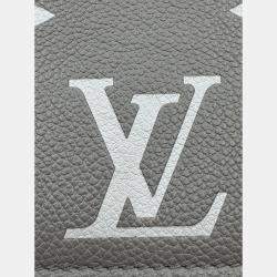 Pre Owned Louis Vuitton Tourterelle Monogram Empreinte Leather Pochette Metis East West Crossbody Bag