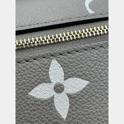 Pre Owned Louis Vuitton Tourterelle Monogram Empreinte Leather Pochette Metis East West Crossbody Bag