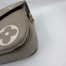 Pre Owned Louis Vuitton Tourterelle Monogram Empreinte Leather Pochette Metis East West Crossbody Bag