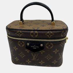 Pre Owned Louis Vuitton Vanity PM Monogram Reverse Canvas Leather Handbag