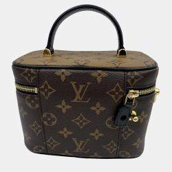 Pre Owned Louis Vuitton Vanity PM Monogram Reverse Canvas Leather Handbag