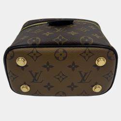 Pre Owned Louis Vuitton Vanity PM Monogram Reverse Canvas Leather Handbag