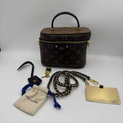 Pre Owned Louis Vuitton Vanity PM Monogram Reverse Canvas Leather Handbag