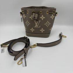 Pre Owned Louis Vuitton Nano Noe Bicolor Monogram Empreinte Shoulder Bag