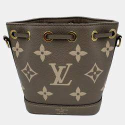 Pre Owned Louis Vuitton Nano Noe Bicolor Monogram Empreinte Shoulder Bag