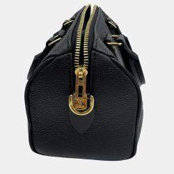 Pre Owned Louis Vuitton Speedy Bandouliere 20 Black Monogram Empreinte Giant Leather Shoulder Bag