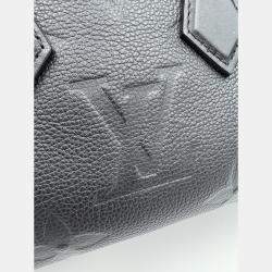 Pre Owned Louis Vuitton Speedy Bandouliere 20 Black Monogram Empreinte Giant Leather Shoulder Bag