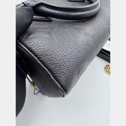 Pre Owned Louis Vuitton Speedy Bandouliere 20 Black Monogram Empreinte Giant Leather Shoulder Bag