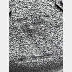 Pre Owned Louis Vuitton Speedy Bandouliere 20 Black Monogram Empreinte Giant Leather Shoulder Bag