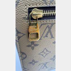 Pre Owned Louis Vuitton Brown Monogram Reverse Canvas Pochette Metis Bag