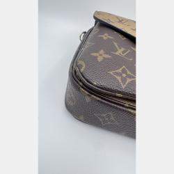 Pre Owned Louis Vuitton Brown Monogram Reverse Canvas Pochette Metis Bag