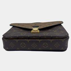 Pre Owned Louis Vuitton Brown Monogram Reverse Canvas Pochette Metis Bag