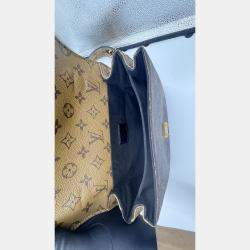 Pre Owned Louis Vuitton Brown Monogram Reverse Canvas Pochette Metis Bag