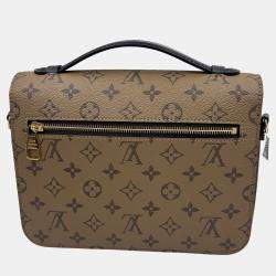 Pre Owned Louis Vuitton Brown Monogram Reverse Canvas Pochette Metis Bag