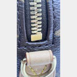 Pre Owned Louis Vuitton Speedy Bandouliere 20 Beige Monogram Canvas Top Handle Bag