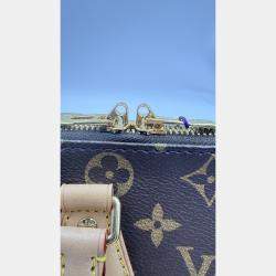 Pre Owned Louis Vuitton Speedy Bandouliere 20 Beige Monogram Canvas Top Handle Bag