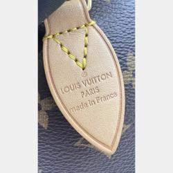 Pre Owned Louis Vuitton Speedy Bandouliere 20 Beige Monogram Canvas Top Handle Bag