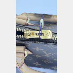 Pre Owned Louis Vuitton Speedy Bandouliere 20 Beige Monogram Canvas Top Handle Bag