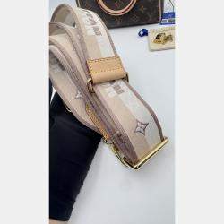 Pre Owned Louis Vuitton Speedy Bandouliere 20 Beige Monogram Canvas Top Handle Bag