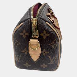 Pre Owned Louis Vuitton Speedy Bandouliere 20 Beige Monogram Canvas Top Handle Bag