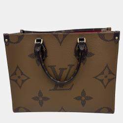 Pre Owned Louis Vuitton Brown Monogram Giant Reverse Canvas Onthego MM Bag