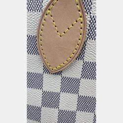 Pre Owned Louis Vuitton Damier Azur White Canvas Neverfull PM Bag