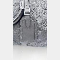 Pre Owned Louis Black Vuitton Monogram Taurillon Keepall Bandouliere 35 Bag