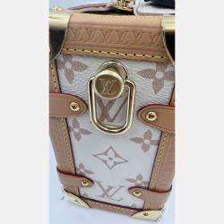 Pre Owned Louis Vuitton Side Trunk Beige Monogram Dune MM Bag