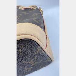 Pre Owned Louis Vuitton Nano Noe Fuschia Brown Monogram Coated Canvas Bucket Bag