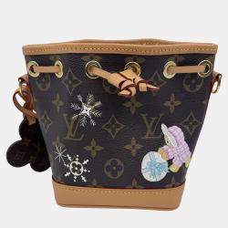 Pre Owned Louis Vuitton Brown Monogram Canvas Vivienne Nano Noe Shoulder Bag