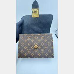 Pre Owned Louis Vuitton Black/Brown Monogram Canvas and Leather Locky BB Bag