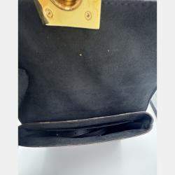 Pre Owned Louis Vuitton Black/Brown Monogram Canvas and Leather Locky BB Bag