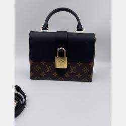 Pre Owned Louis Vuitton Black/Brown Monogram Canvas and Leather Locky BB Bag