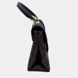 Pre Owned Louis Vuitton Black/Brown Monogram Canvas and Leather Locky BB Bag