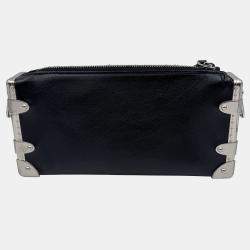 Pre Owned Louis Vuitton Blossom PM grey Monogram Mahina Leather Shoulder Bag