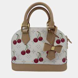 Pre Owned Louis Vuitton Alma BB LV x  Takashi Murakami Brown Canvas Crossbody Handbag