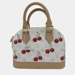 Pre Owned Louis Vuitton Alma BB LV x  Takashi Murakami Brown Canvas Crossbody Handbag