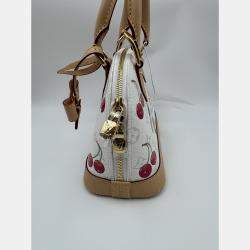 Pre Owned Louis Vuitton Alma BB LV x  Takashi Murakami Brown Canvas Crossbody Handbag