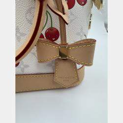 Pre Owned Louis Vuitton Alma BB LV x  Takashi Murakami Brown Canvas Crossbody Handbag