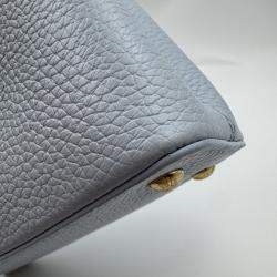 Pre Owned Louis Vuitton Blue Leather Mini Capucines Bag